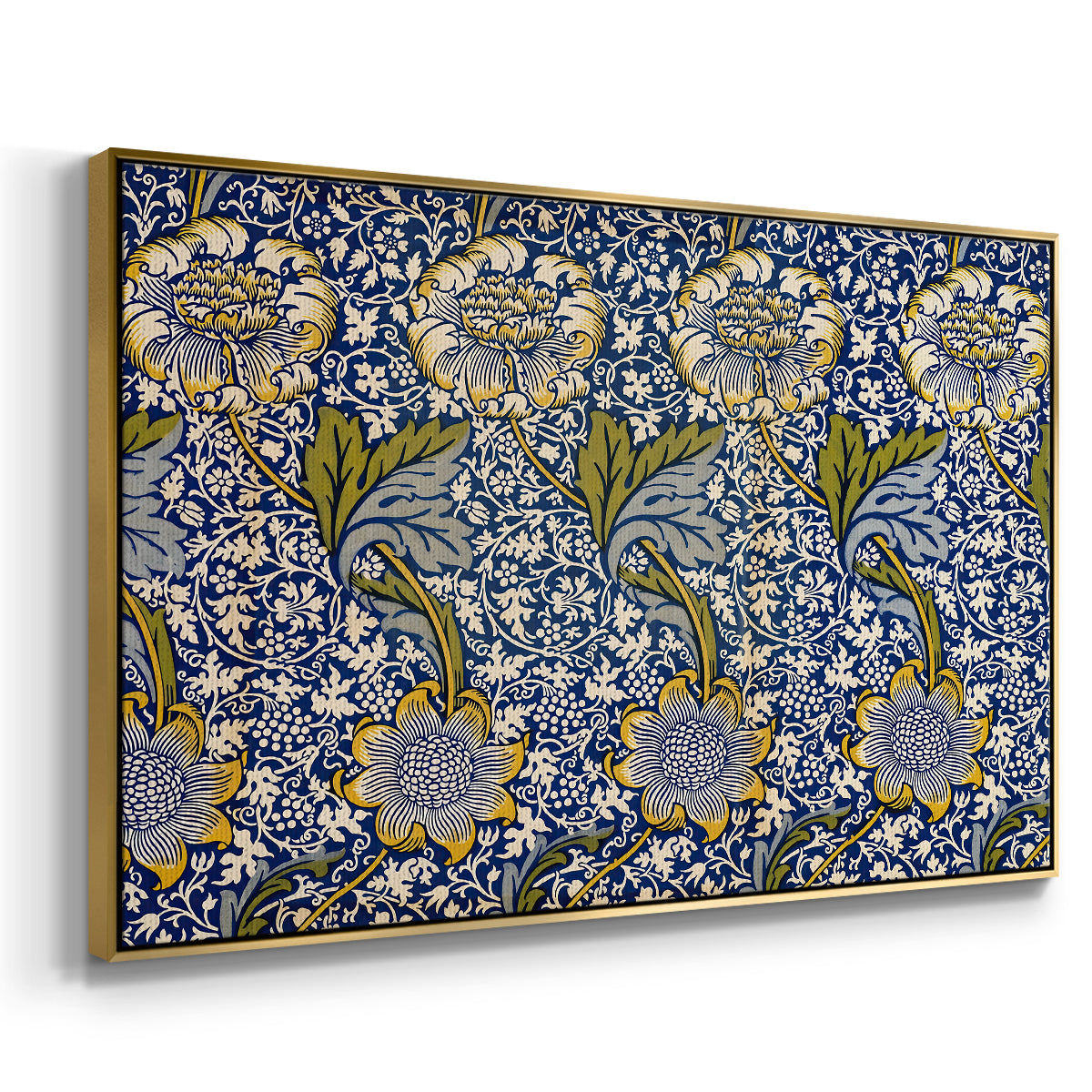 Kennet - Indigo/Gold, 1883 - Floater Framed Canvas Print