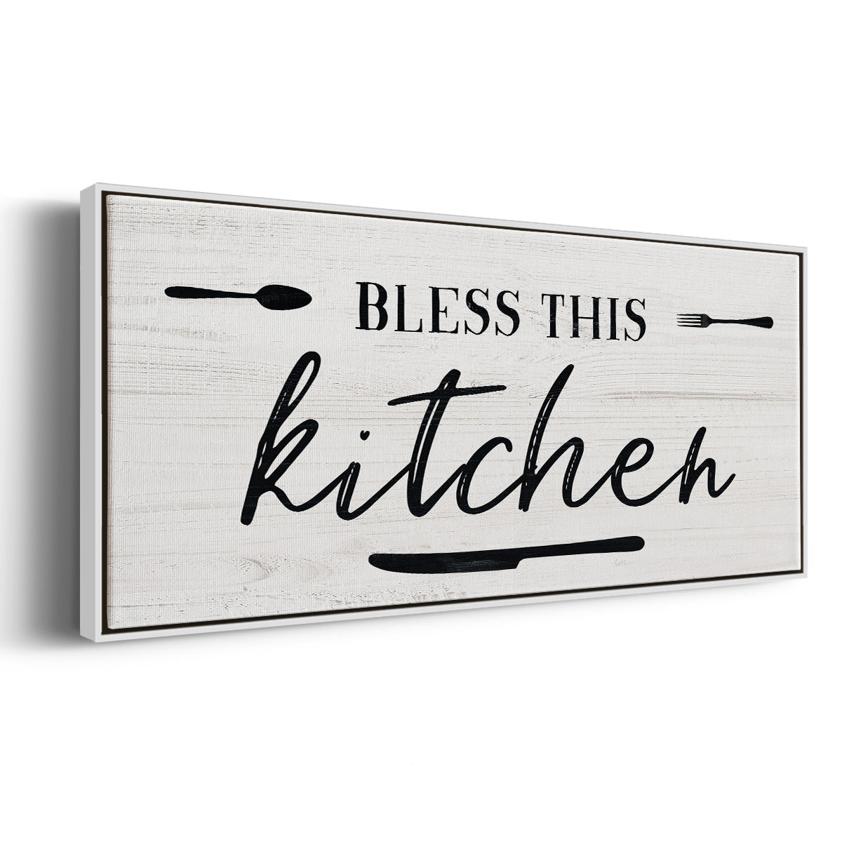 Bless this Kitchen - Floater Framed Canvas Print