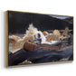 Shooting the Rapids, Saguenay River, 1905-1910 - Floater Framed Canvas Print