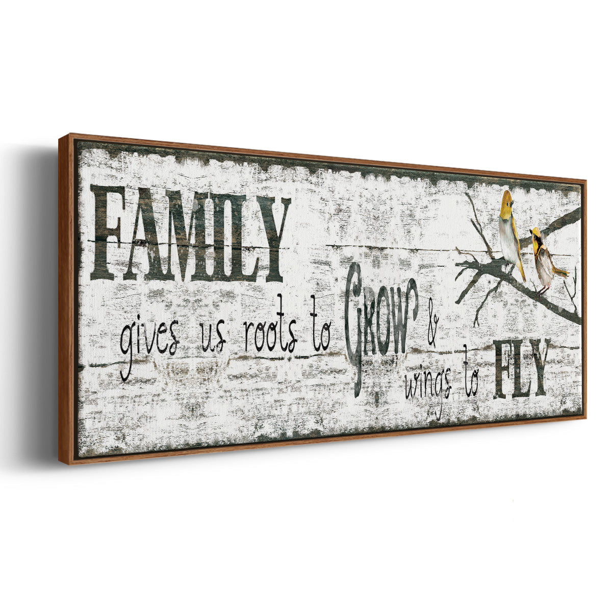 Family Gives Us - Floater Framed Canvas Print