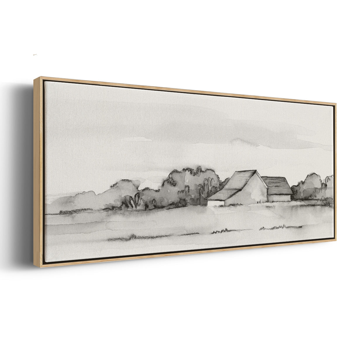 Wyeth Barn II - Floater Framed Canvas Print