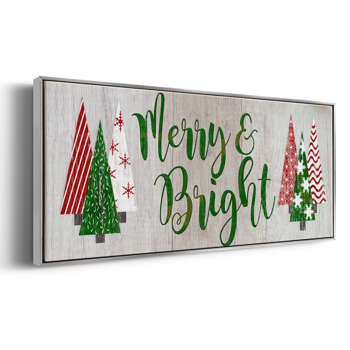 Merry & Bright - Floater Framed Canvas Print