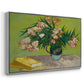 Vase with Oleanders and Books, 1888 - Floater Framed Canvas Print
