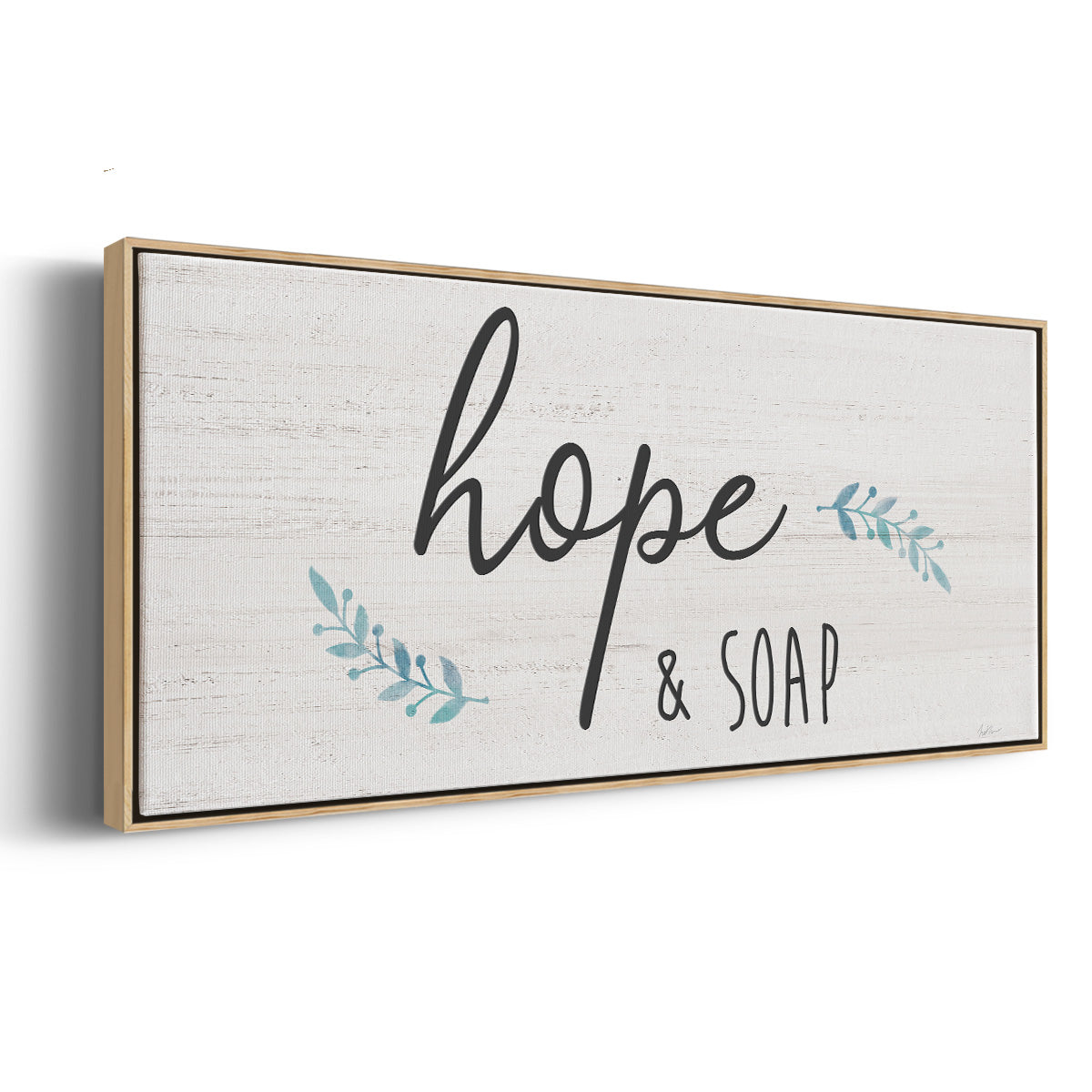 Hope & Soap - Floater Framed Canvas Print