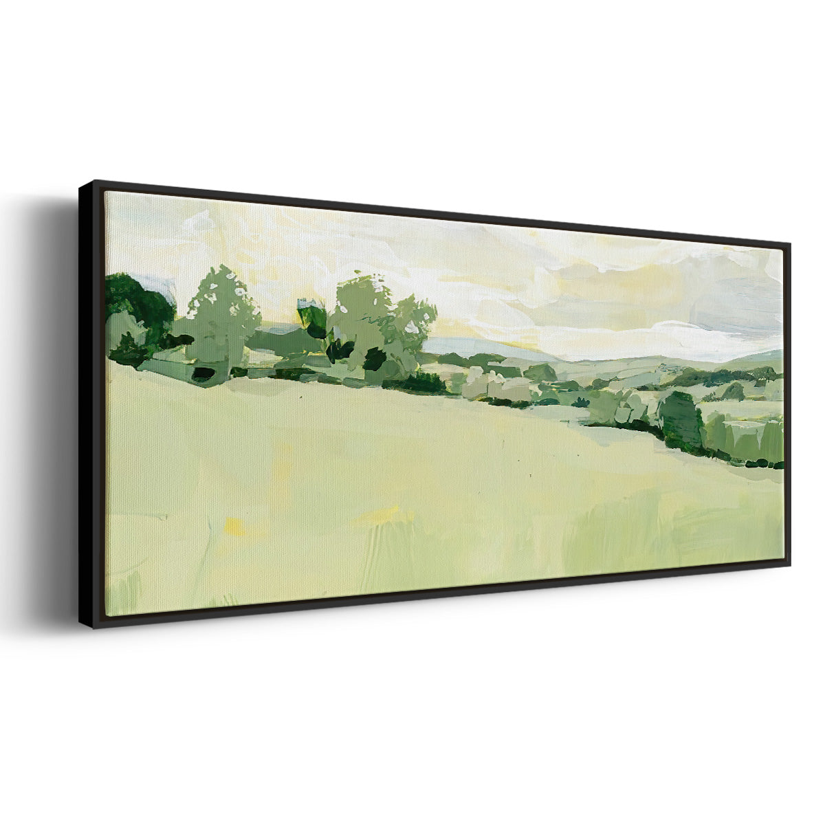 Pearly Pasture I - Floater Framed Canvas Print