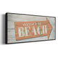 Welcome to the Beach - Floater Framed Canvas Print