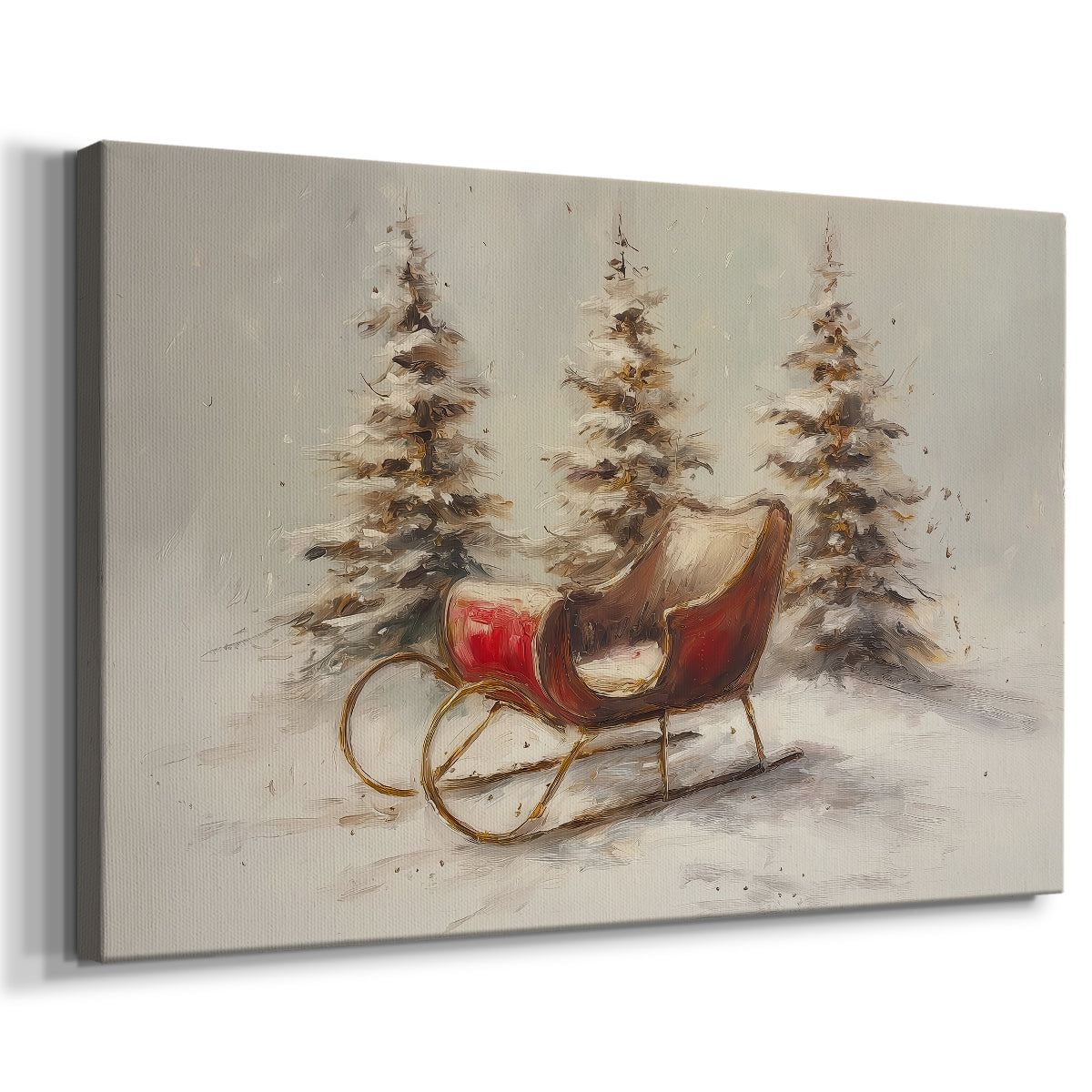 Tinsel-Gold Whisper of Evergreen - Canvas Art Print