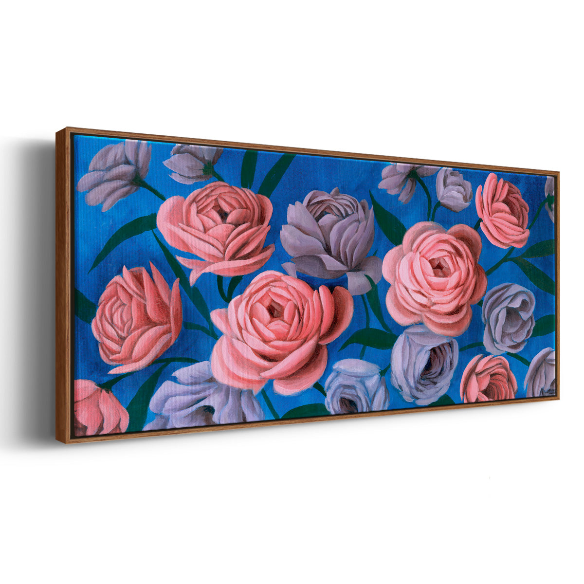 Layered Petals III - Floater Framed Canvas Print