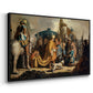 David with Goliath's Head in front of Saul, for Rembrandt, 1627 - Floater Framed Canvas Print