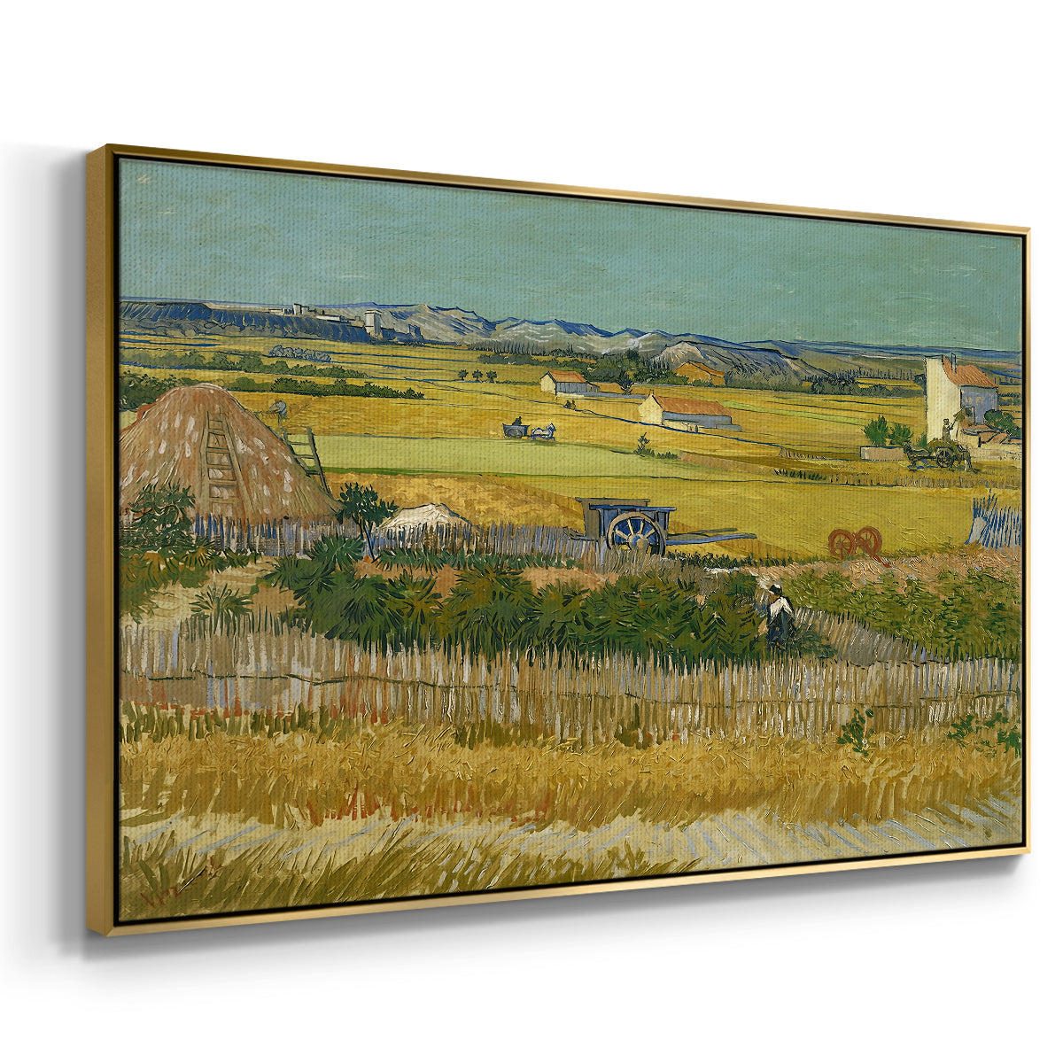 The Harvest, 1888 - Floater Framed Canvas Print
