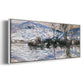 The Seine at Port Villez, Snow Effect, 1885 - Floater Framed Canvas Print