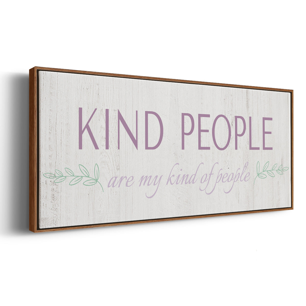 Kind People - Floater Framed Canvas Print