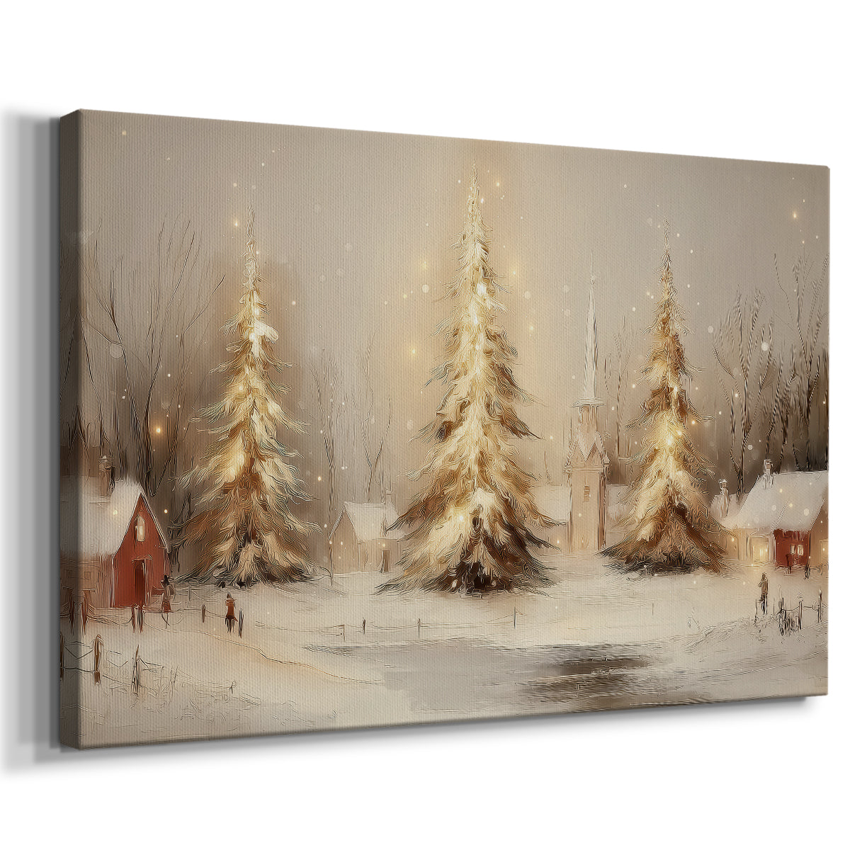 Golden Yule Serenade - Canvas Art Print