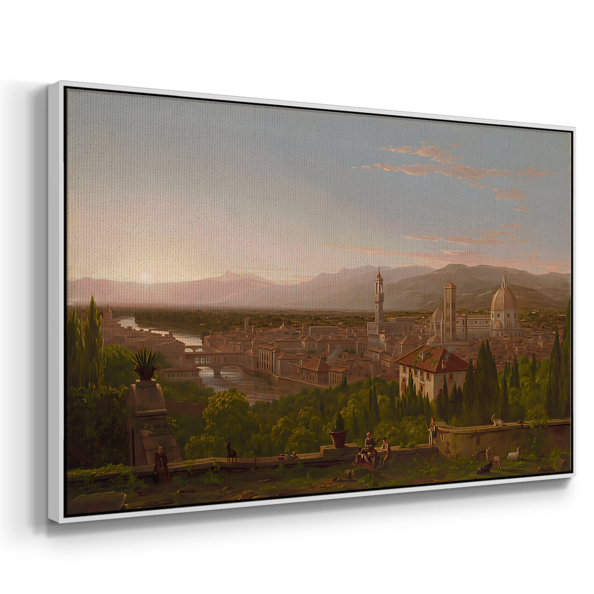 View of Florence from San Miniato, 1837 - Floater Framed Canvas Print