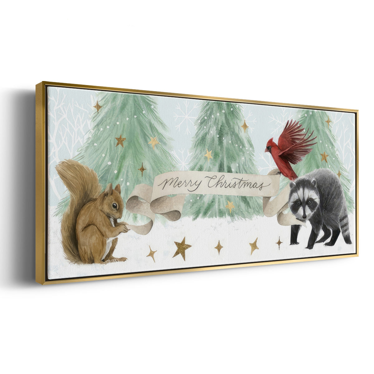 Christmas in the Forest Collection D - Floater Framed Canvas Print