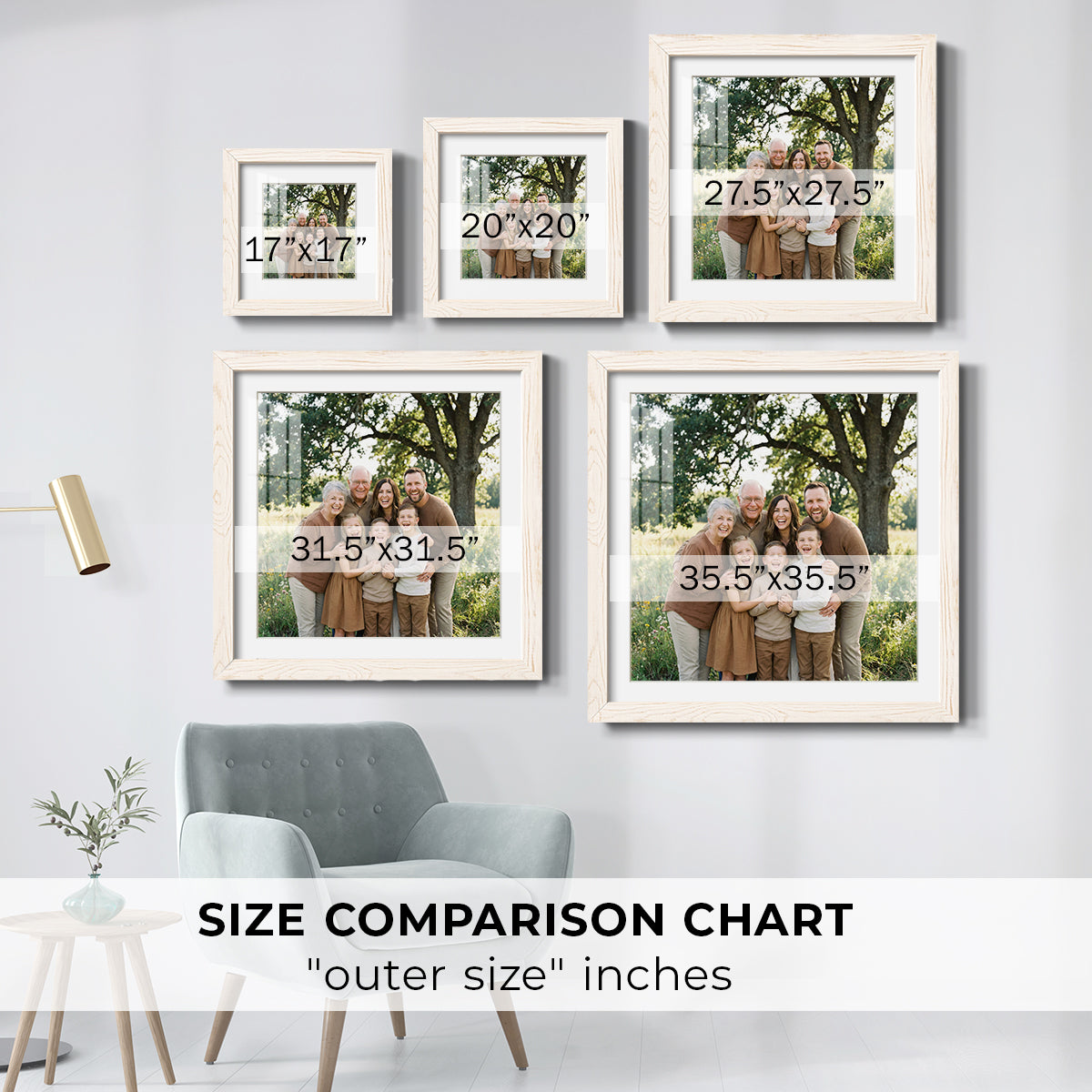 Square Custom Rustic Frames - Gallery Wrapped Canvas or Prints