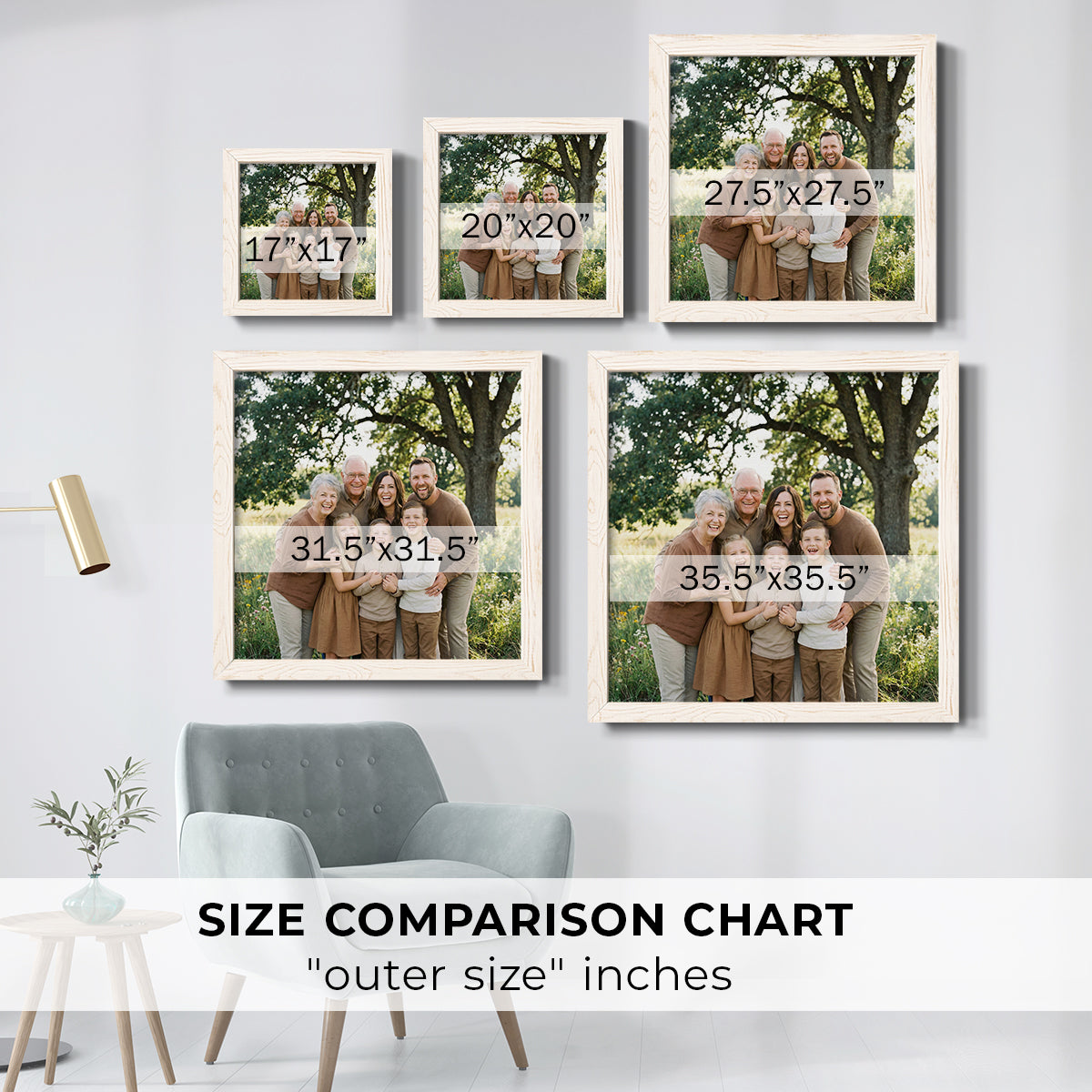 Square Custom Rustic Frames - Gallery Wrapped Canvas or Prints