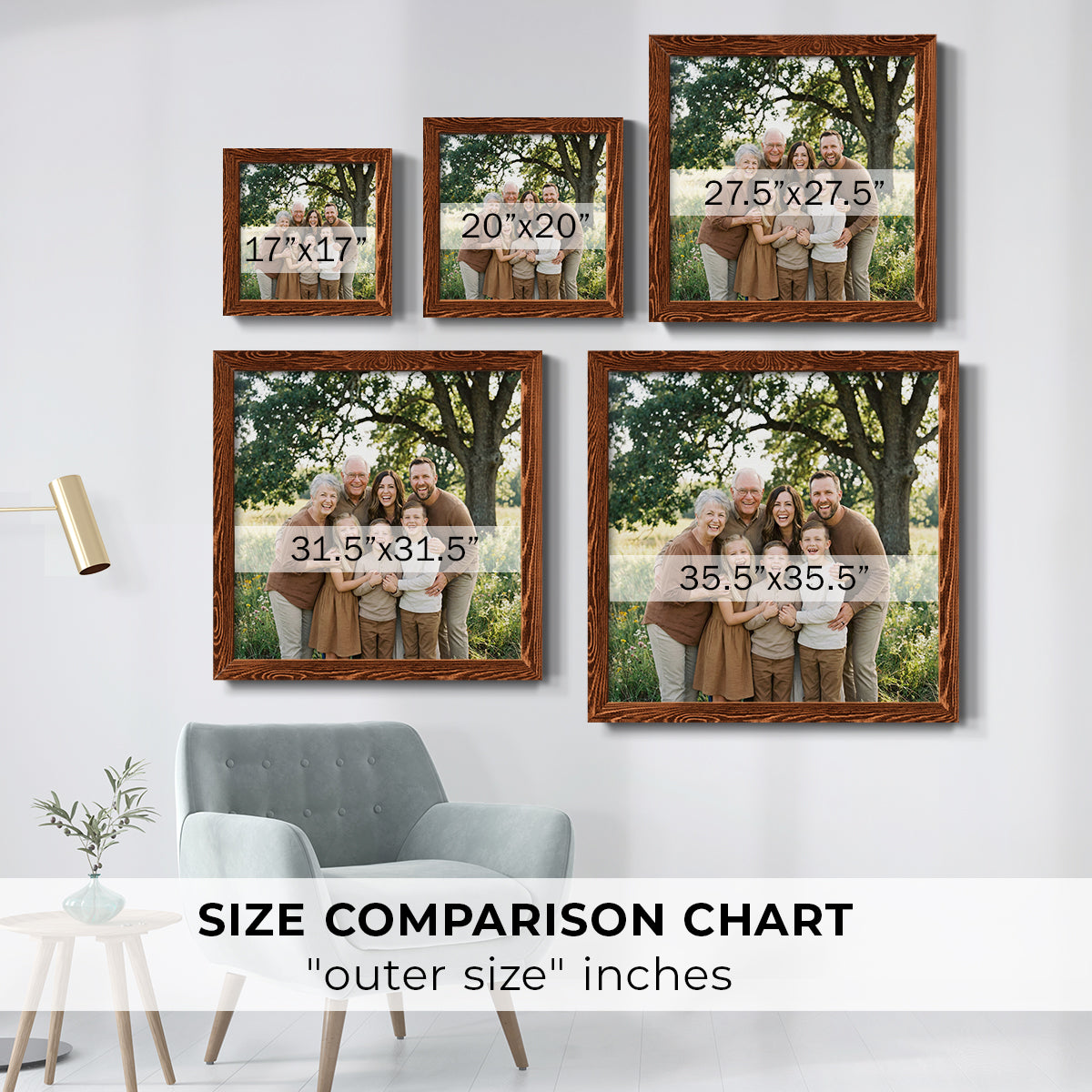 Square Custom Rustic Frames - Gallery Wrapped Canvas or Prints