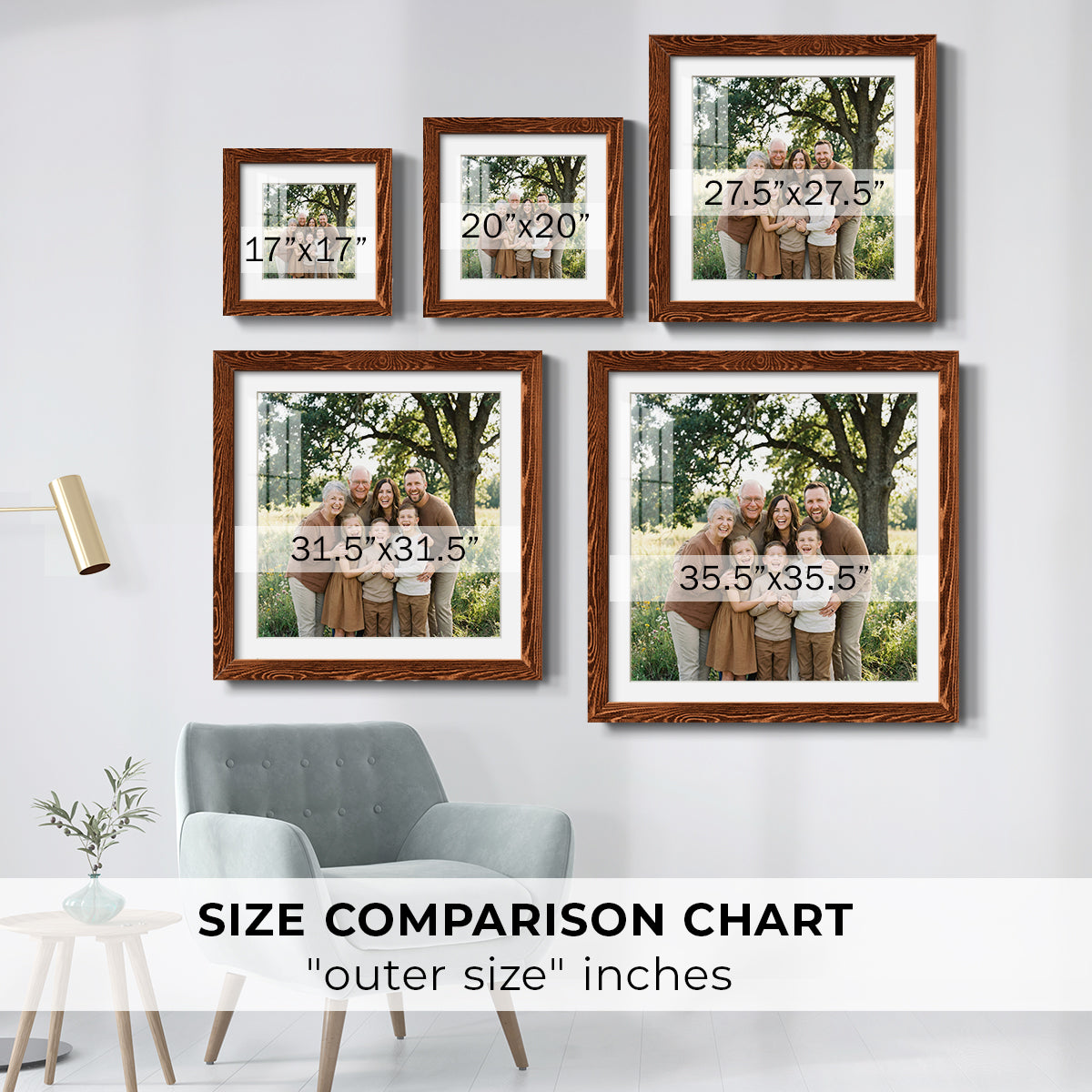 Square Custom Rustic Frames - Gallery Wrapped Canvas or Prints