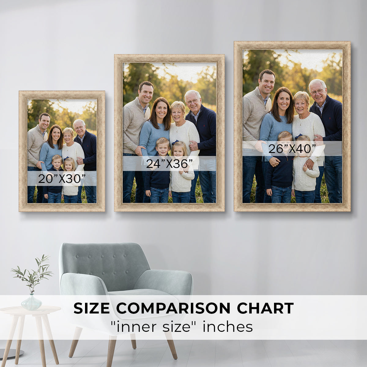 7502 Vintage Burl wood frame classic style for custom photos
