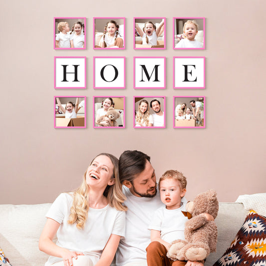 "Home Sweet Home" - Restickable Custom Framed Photo Art Set