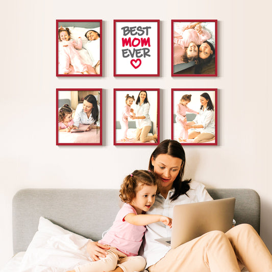 "Best Mom Ever" - Restickable Custom Framed Photo Art Set