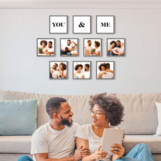 "You & Me" - Restickable Custom Framed Photo Art Set