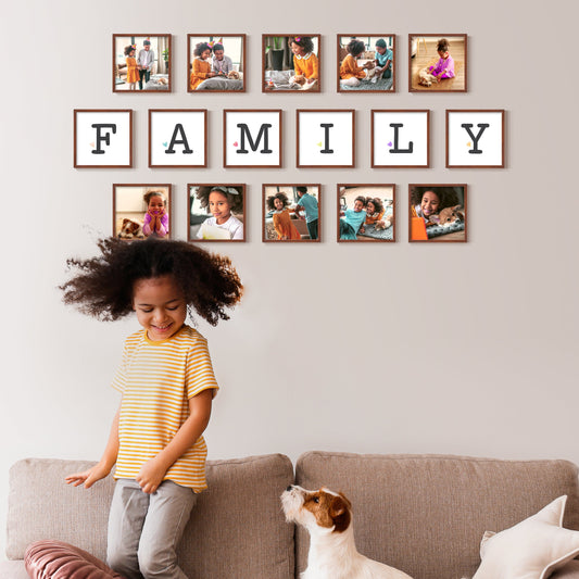 "My Family" - Restickable Custom Framed Photo Art Set