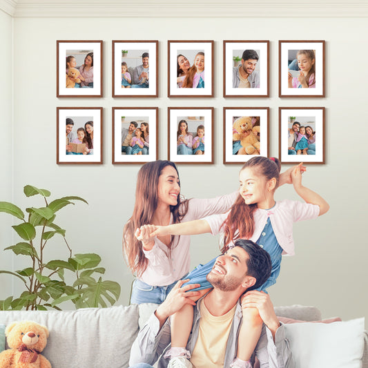 Set of 10 Restickable Custom Framed Photos - 8" x 10"