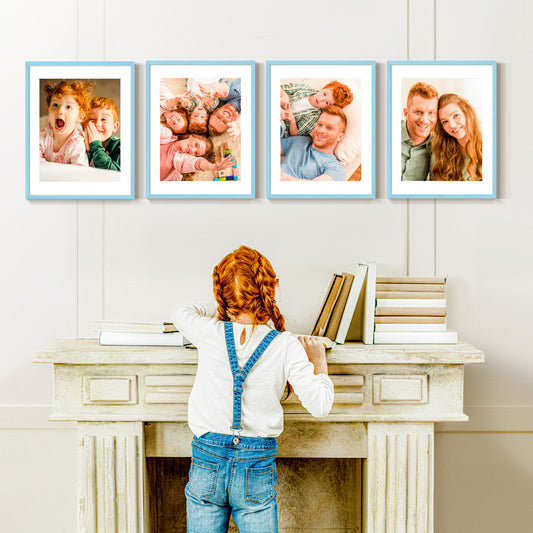 Set of 4 Restickable Custom Framed Photos - 11" x 14"