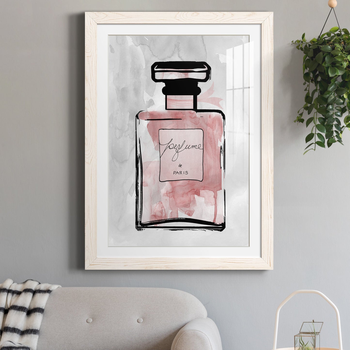 Blush Wash Perfume - Premium Framed Print - Distressed Barnwood Frame - Ready to Hang