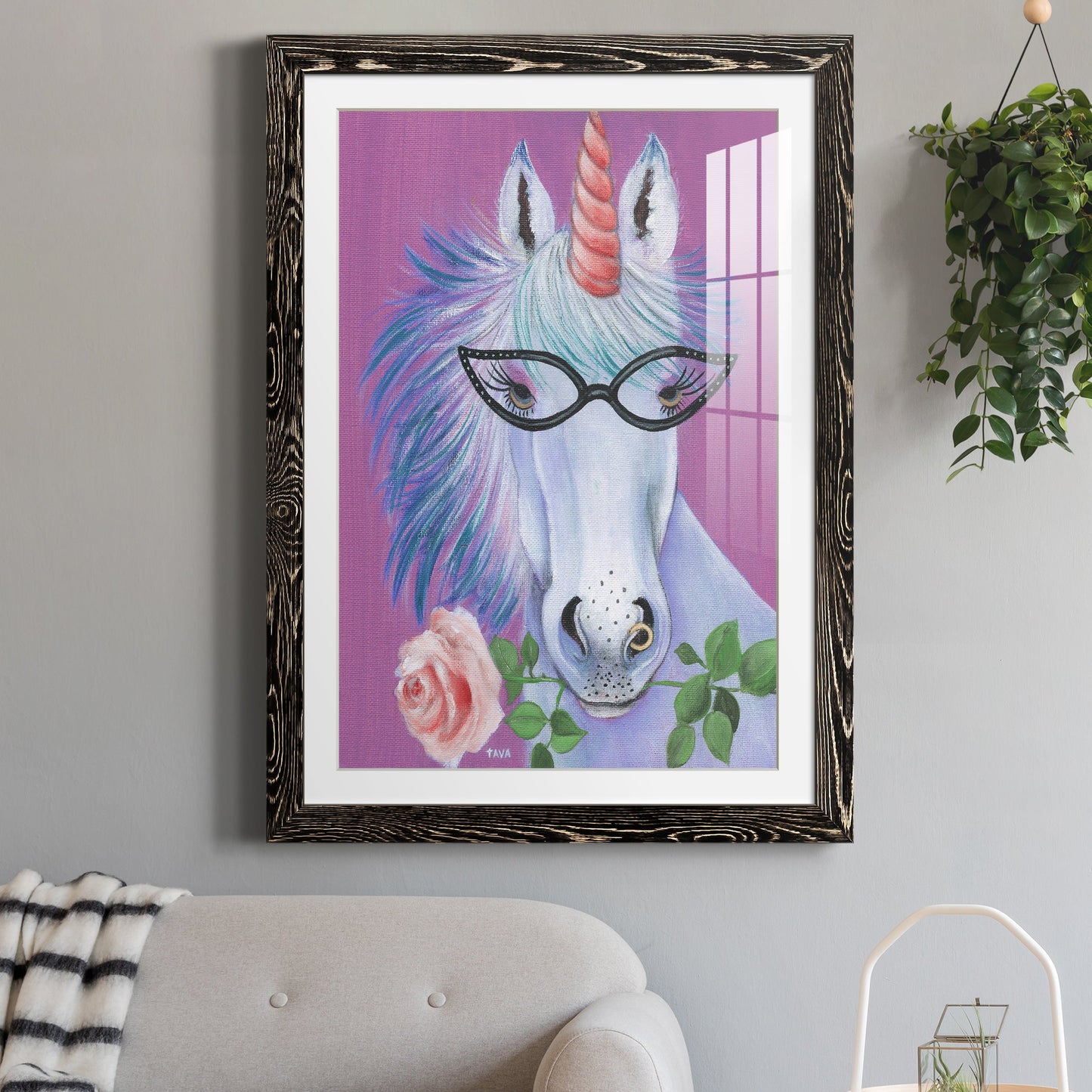 Unicorn III - Premium Framed Print - Distressed Barnwood Frame - Ready to Hang