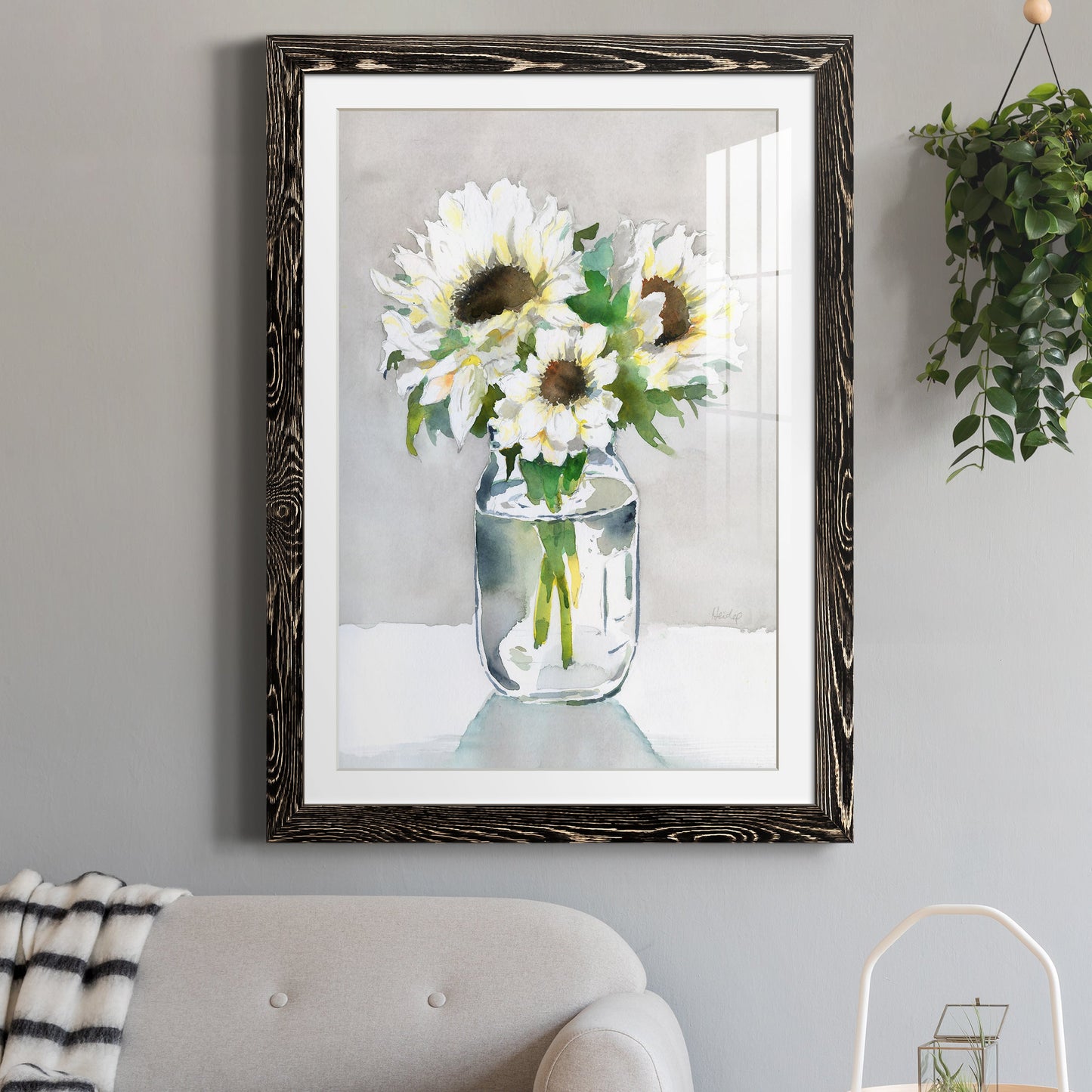 Sunflower II - Premium Framed Print - Distressed Barnwood Frame - Ready to Hang