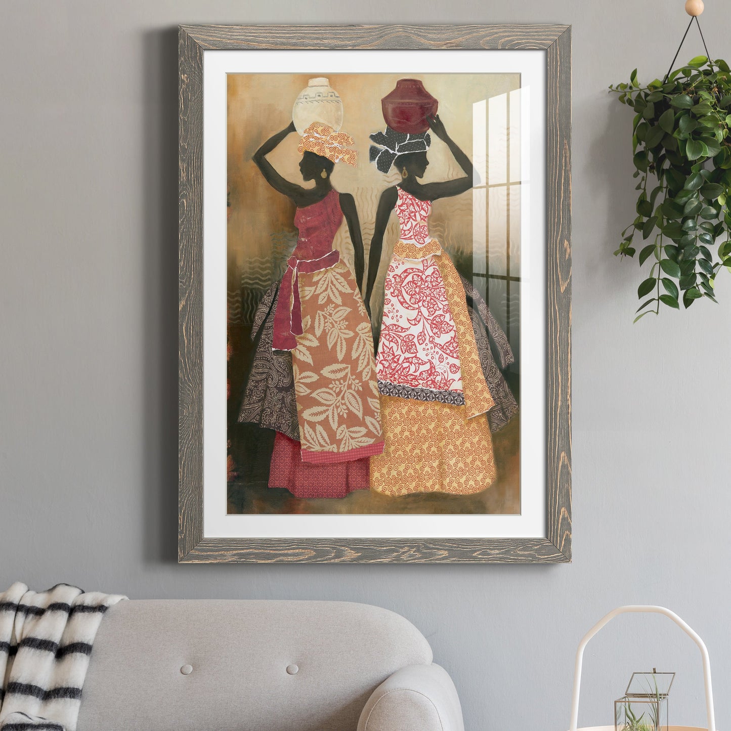 Village Women II - Premium Framed Print - Distressed Barnwood Frame - Ready to Hang