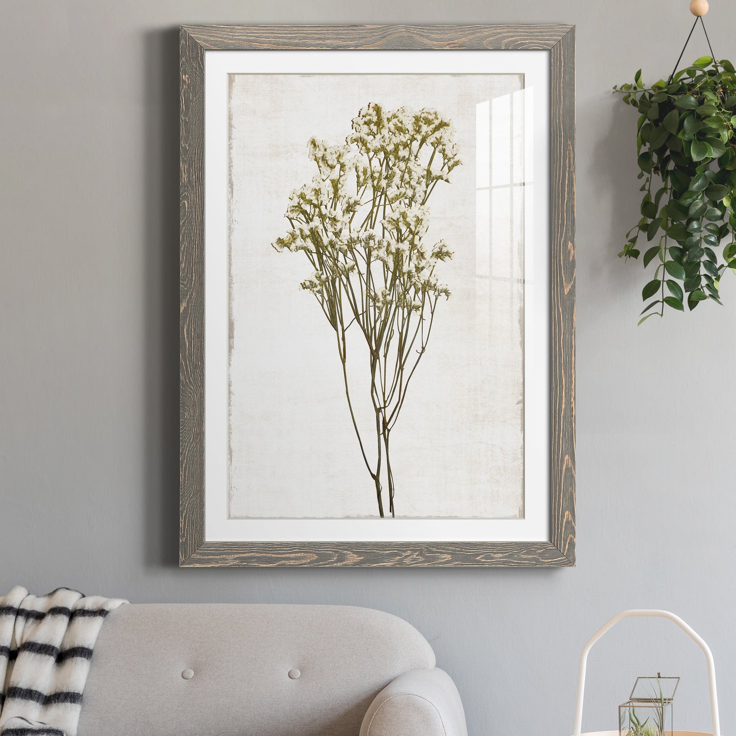 Farmhouse Pressed Flower II - Barnwood Framed Art Print