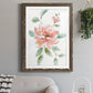 Peony Contour - Barnwood Framed Art Print