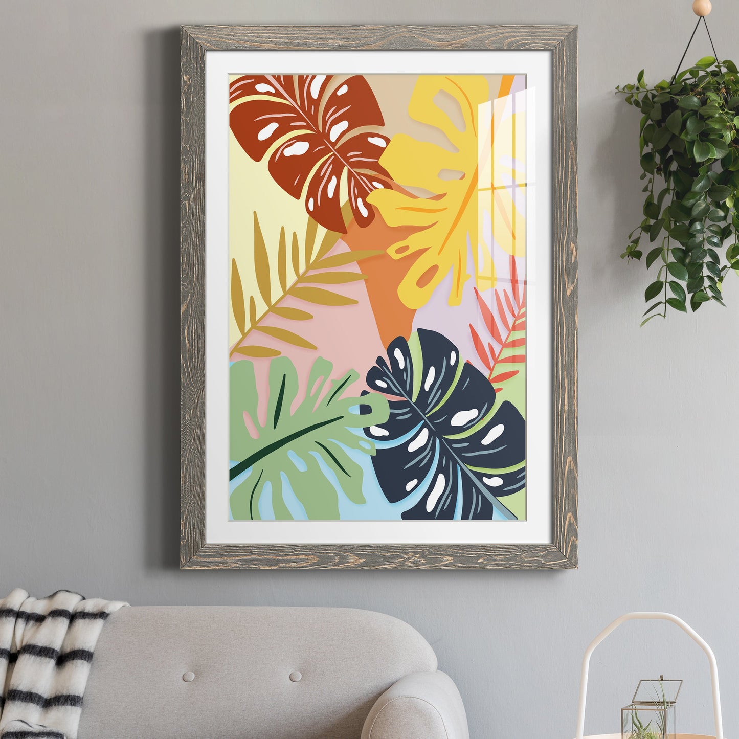 Tropical Foliage II - Premium Framed Print - Distressed Barnwood Frame - Ready to Hang