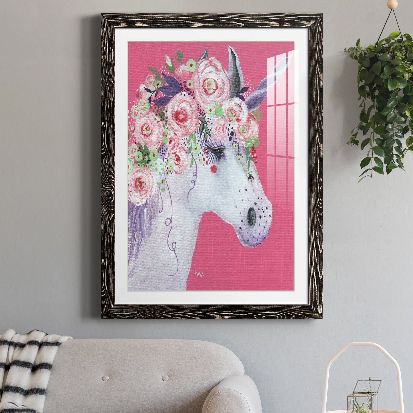 Unicorn II - Premium Framed Print - Distressed Barnwood Frame - Ready to Hang