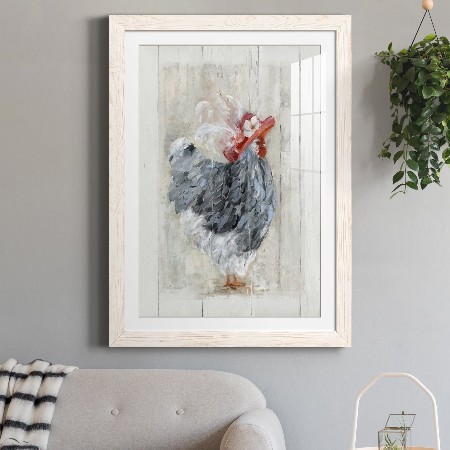 Sunday Best Hen - Premium Framed Print - Distressed Barnwood Frame - Ready to Hang