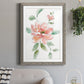 Peony Contour - Barnwood Framed Art Print