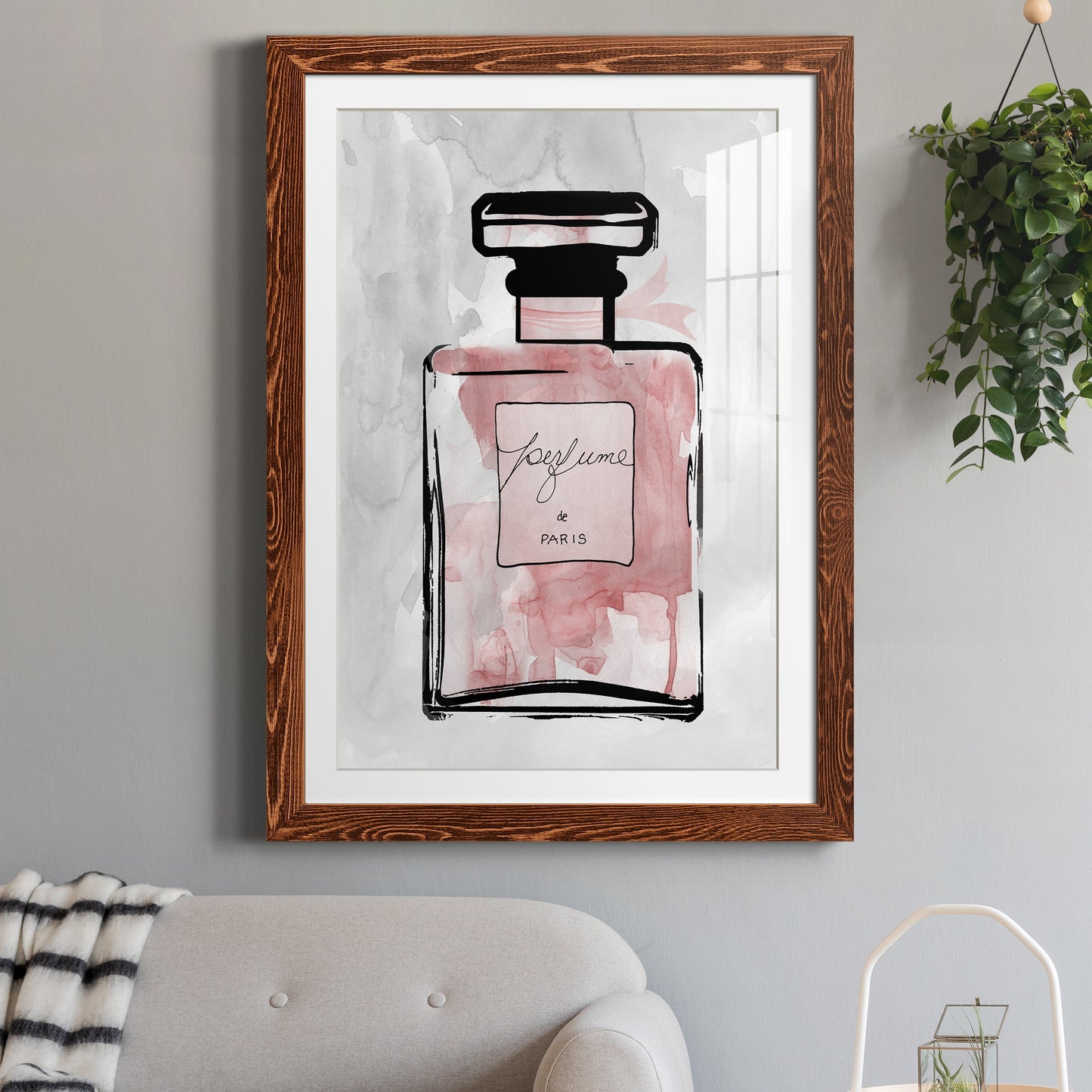 Blush Wash Perfume - Premium Framed Print - Distressed Barnwood Frame - Ready to Hang