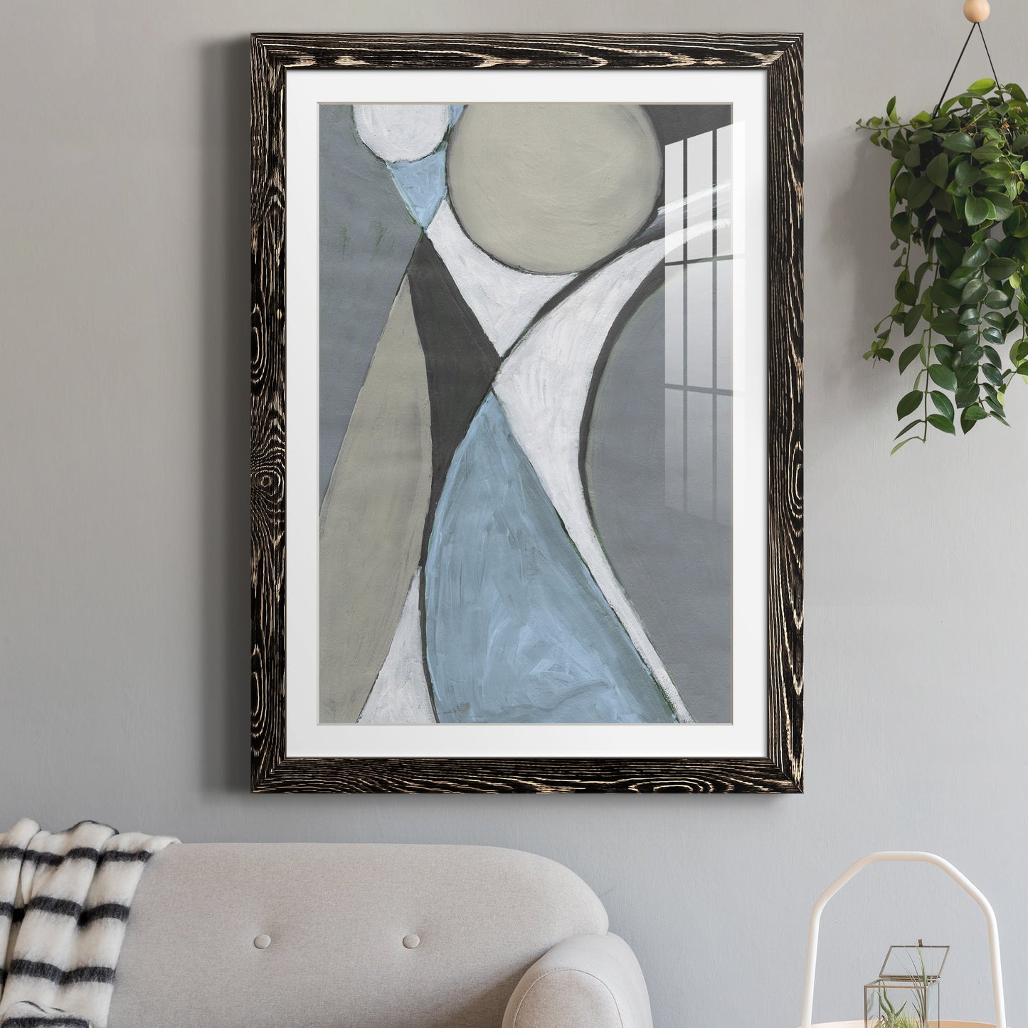 A Soft Jeweled Geometric II - Premium Framed Print - Distressed Barnwood Frame - Ready to Hang