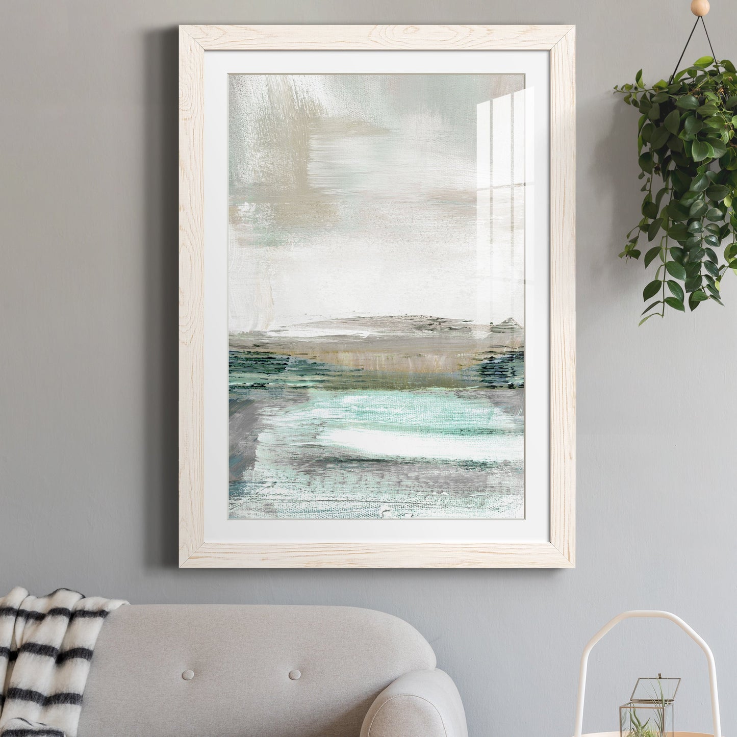 Summer Teal I - Premium Framed Print - Distressed Barnwood Frame - Ready to Hang