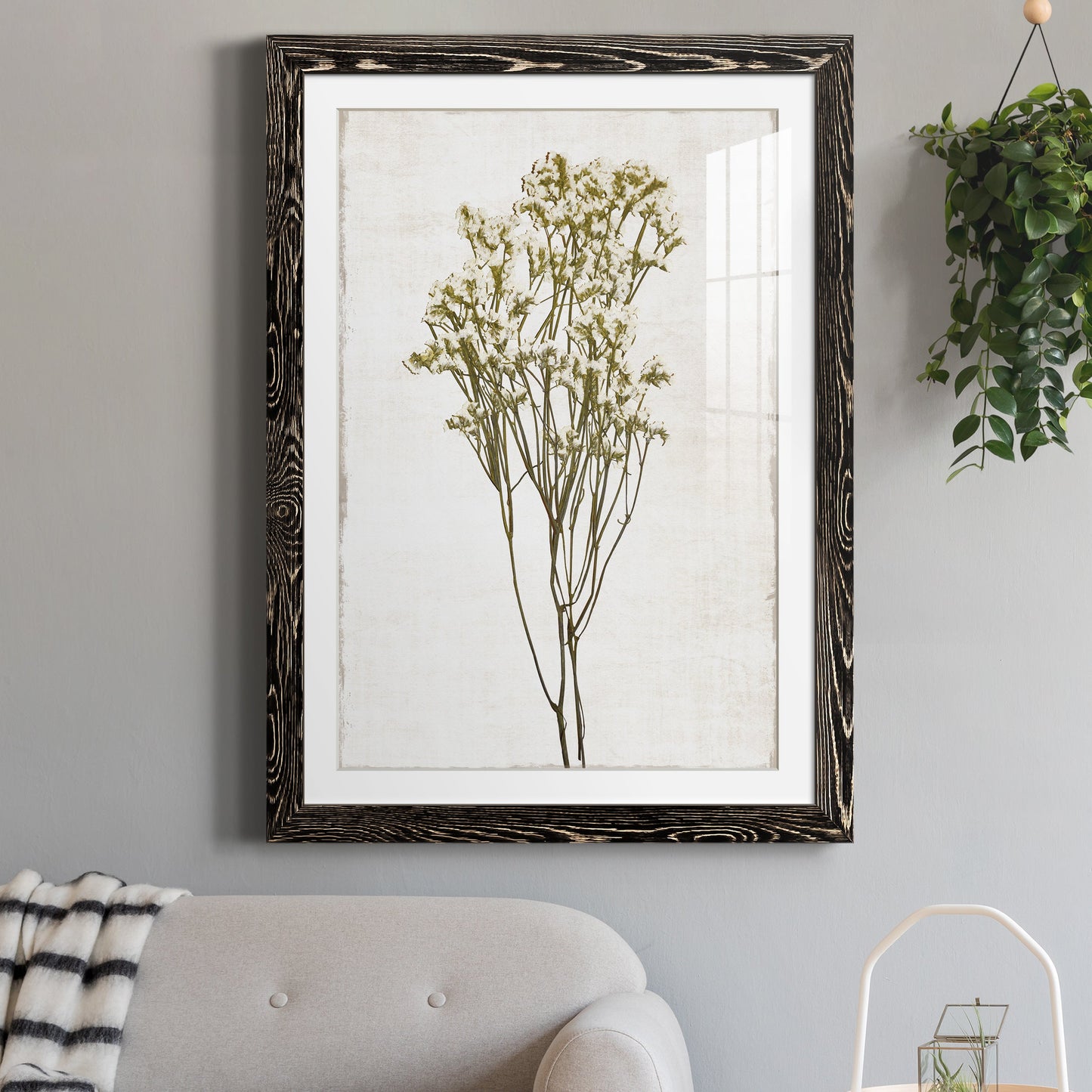 Farmhouse Pressed Flower II - Barnwood Framed Art Print