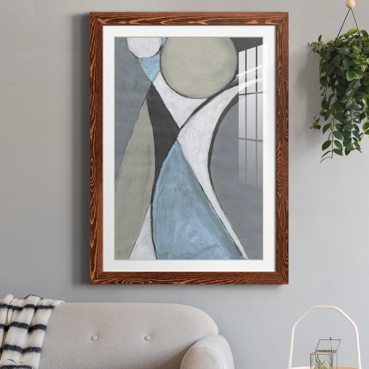 A Soft Jeweled Geometric II - Premium Framed Print - Distressed Barnwood Frame - Ready to Hang