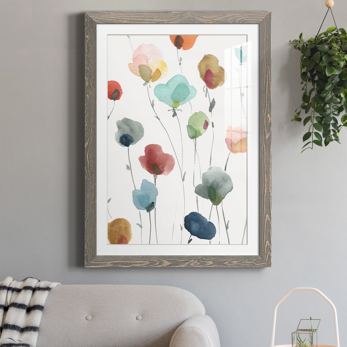 Lollipop Garden I - Premium Framed Print - Distressed Barnwood Frame - Ready to Hang