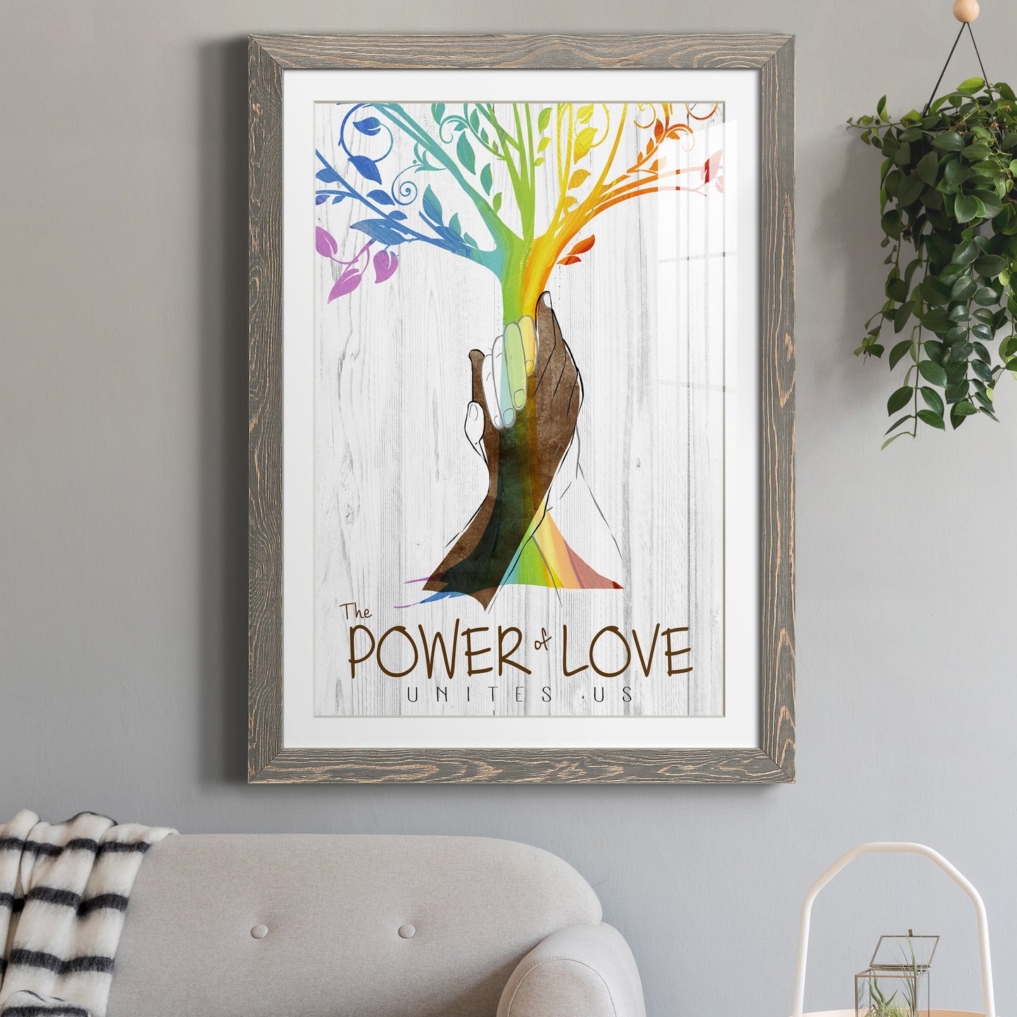 Power of Love - Premium Framed Print - Distressed Barnwood Frame - Ready to Hang