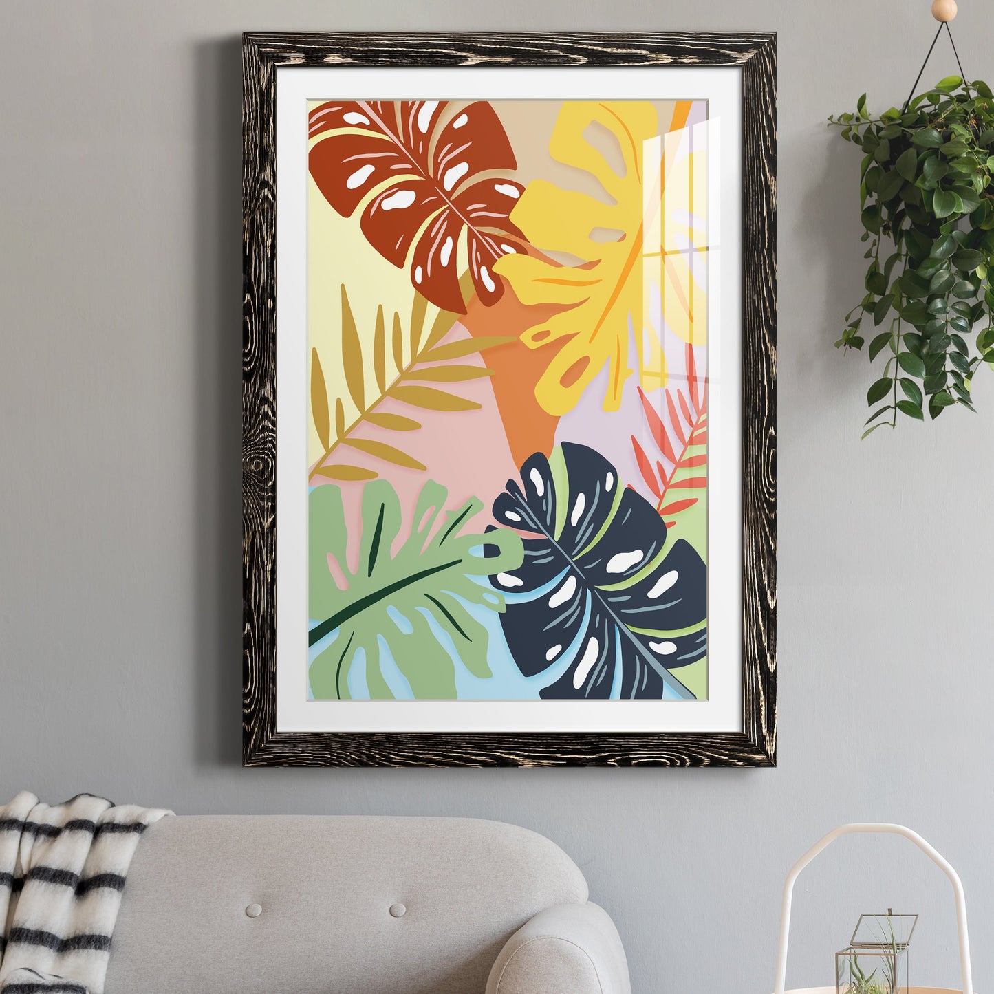 Tropical Foliage II - Premium Framed Print - Distressed Barnwood Frame - Ready to Hang