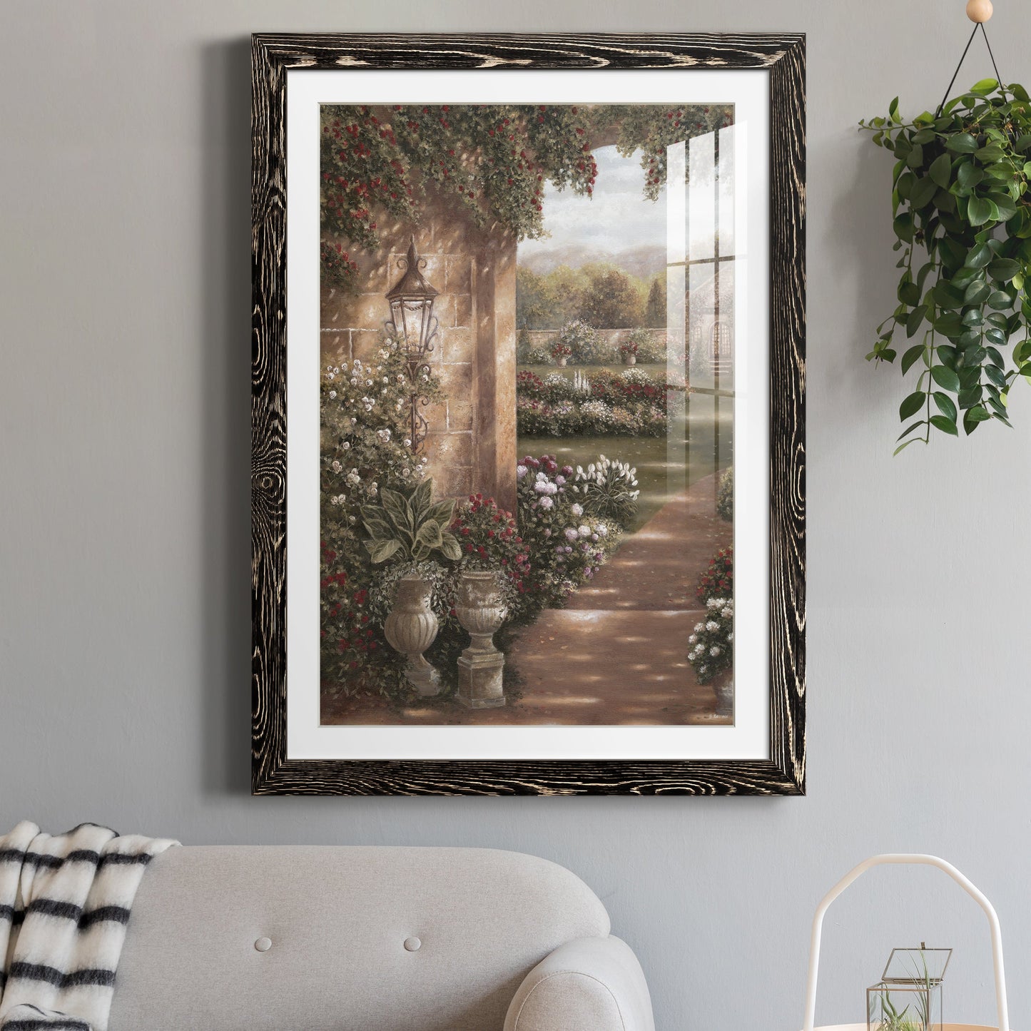 Evening in the Conservatory - Premium Framed Print - Distressed Barnwood Frame - Ready to Hang