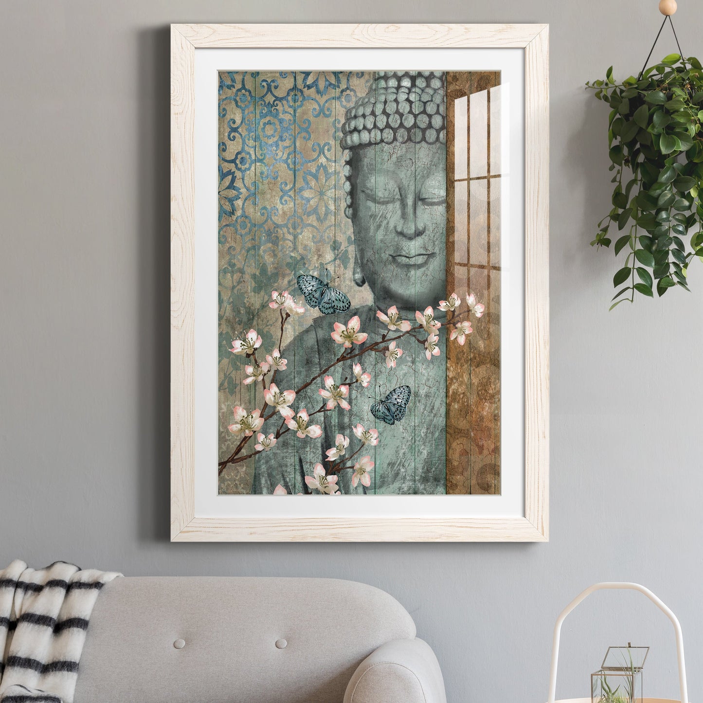 Buddha - Premium Framed Print - Distressed Barnwood Frame - Ready to Hang